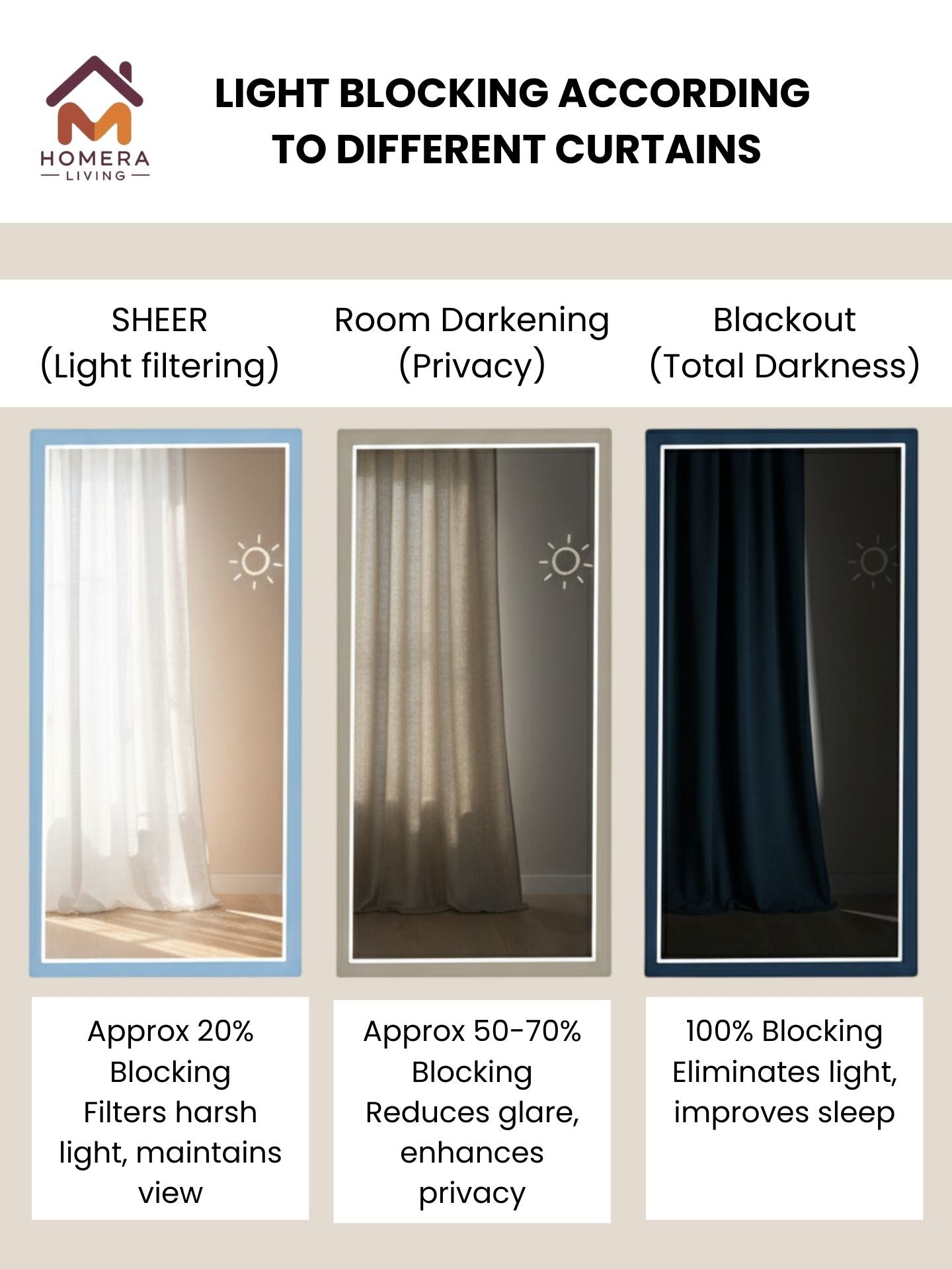 Lumière Collection German Plain Knit Curtains - {  Beige )