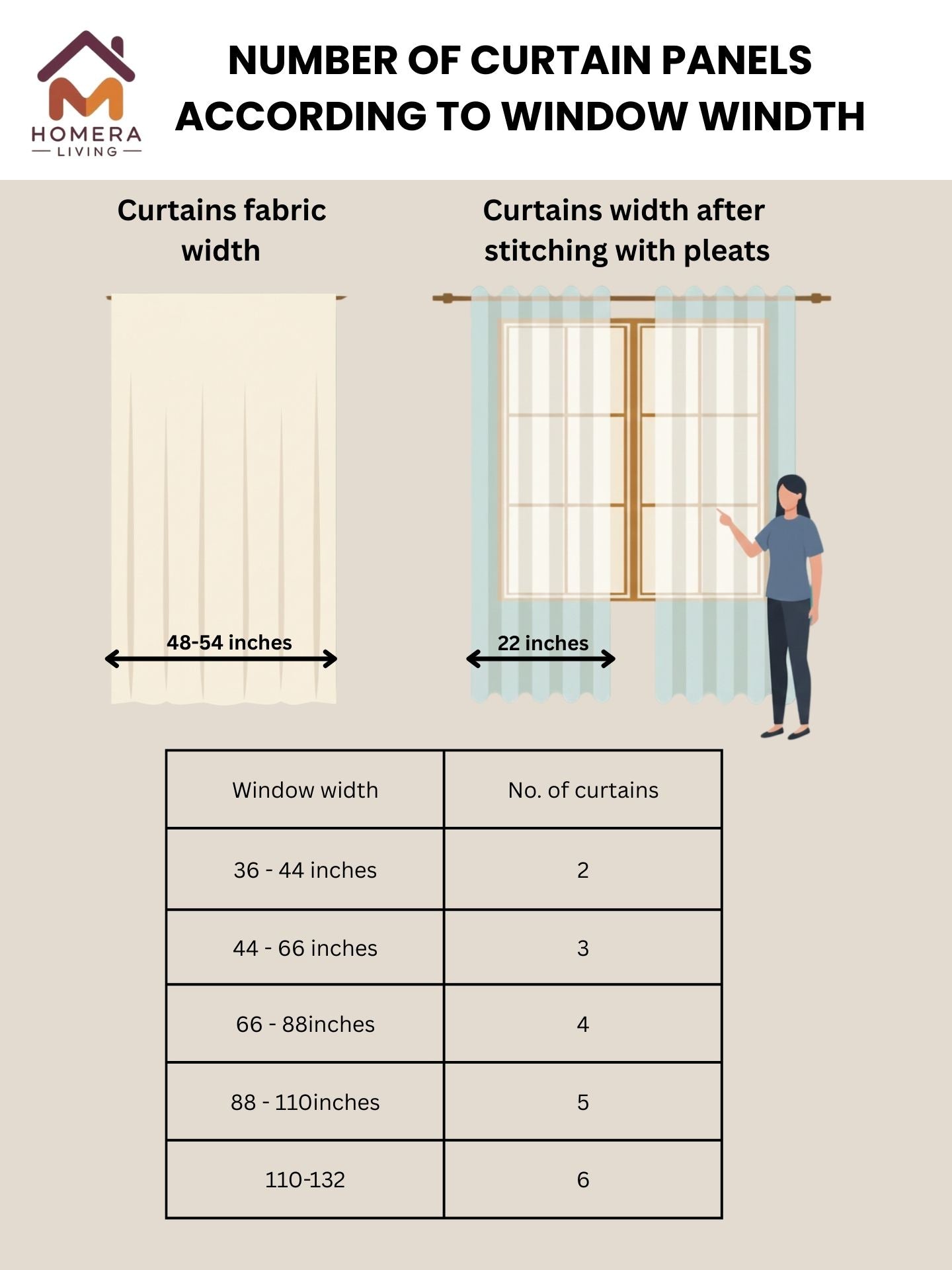 Lumière Collection German Plain Knit Curtains - {  Beige )