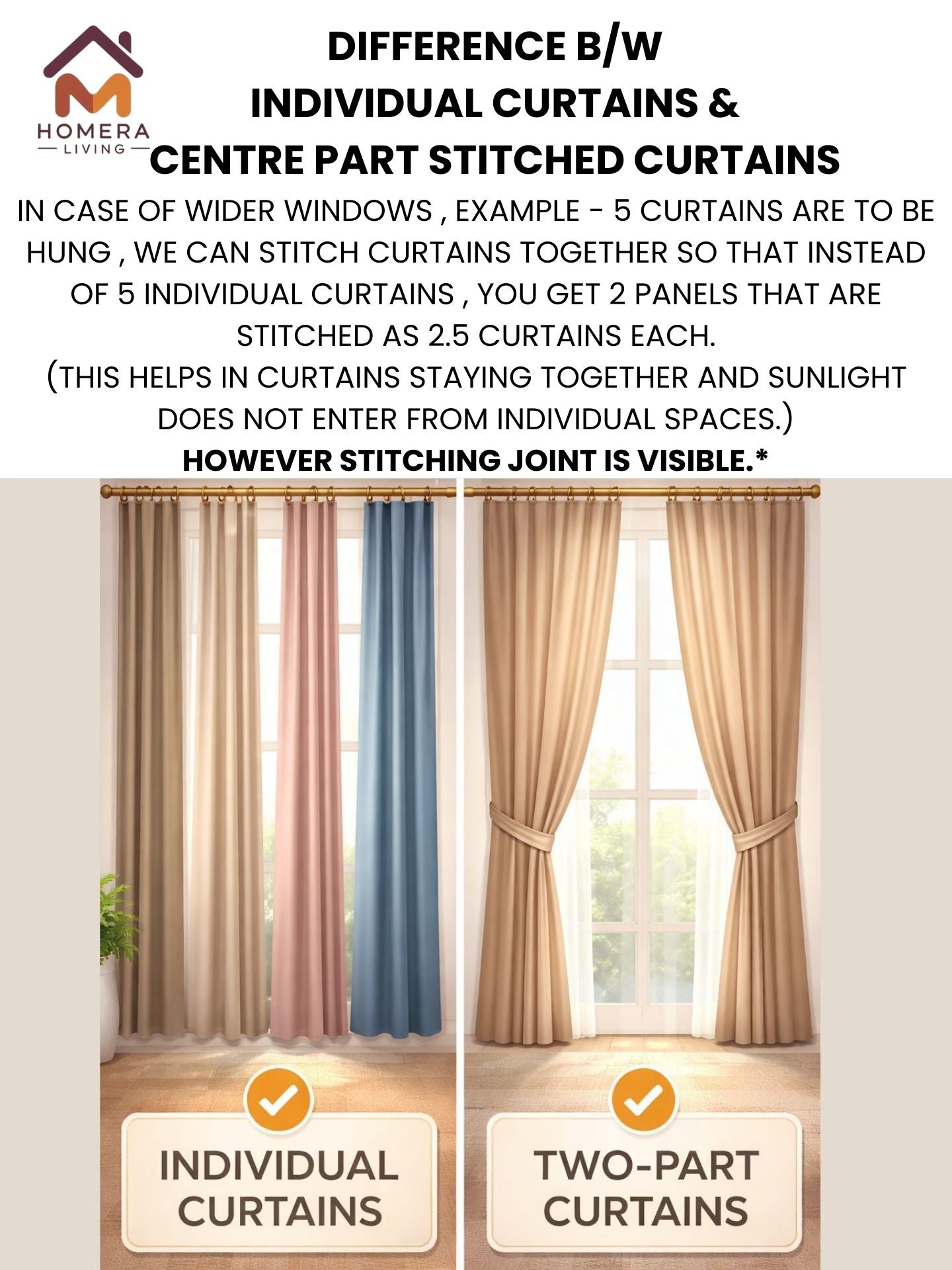 Lumière Collection German Plain Knit Curtains - {  Beige )