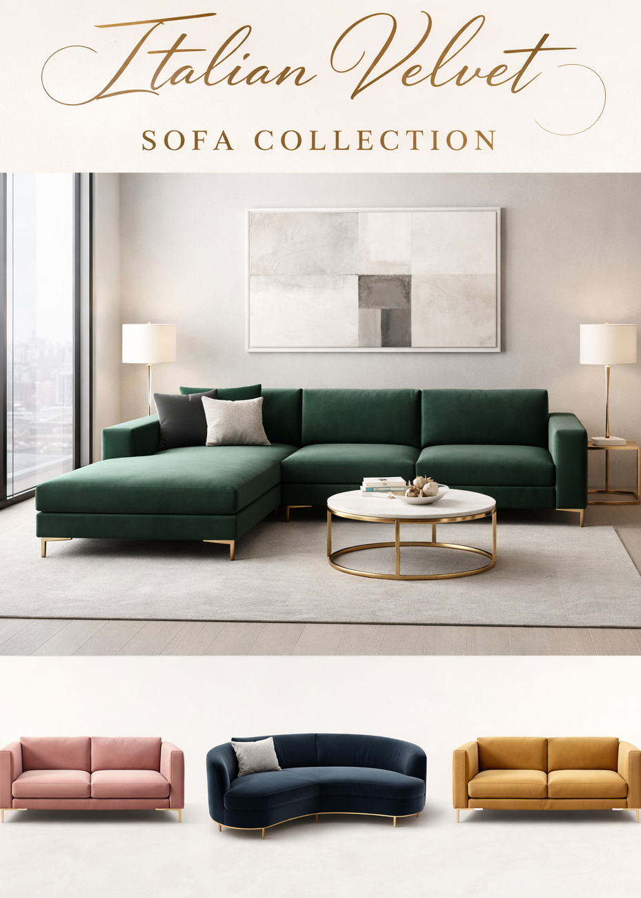 Italian velvet Upholstery fabric collection