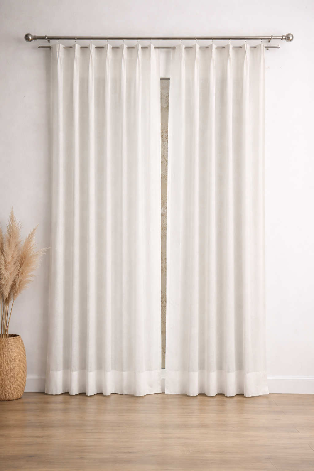 Serene sheer collection - Linen Sheer - Soft Cream White