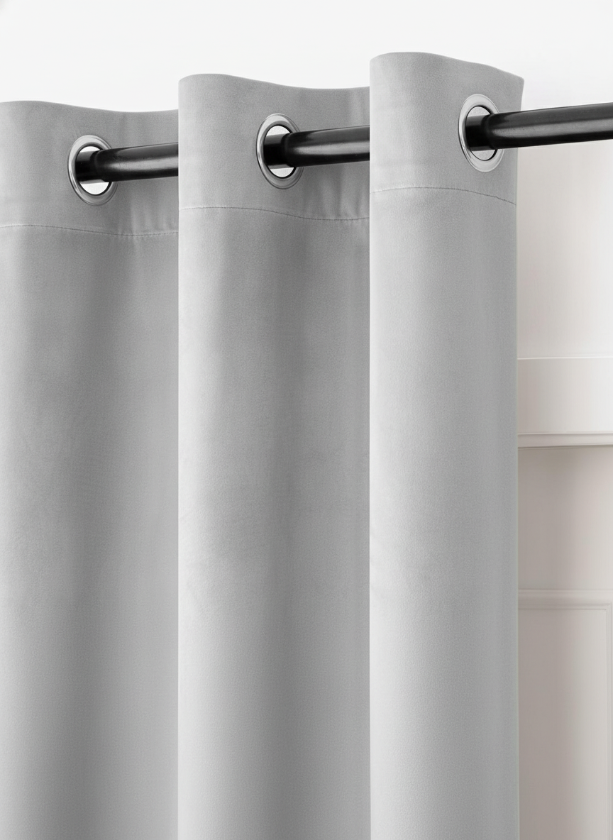 Velora Collection — Premium Heavy-Drape Window Curtains (Grey)