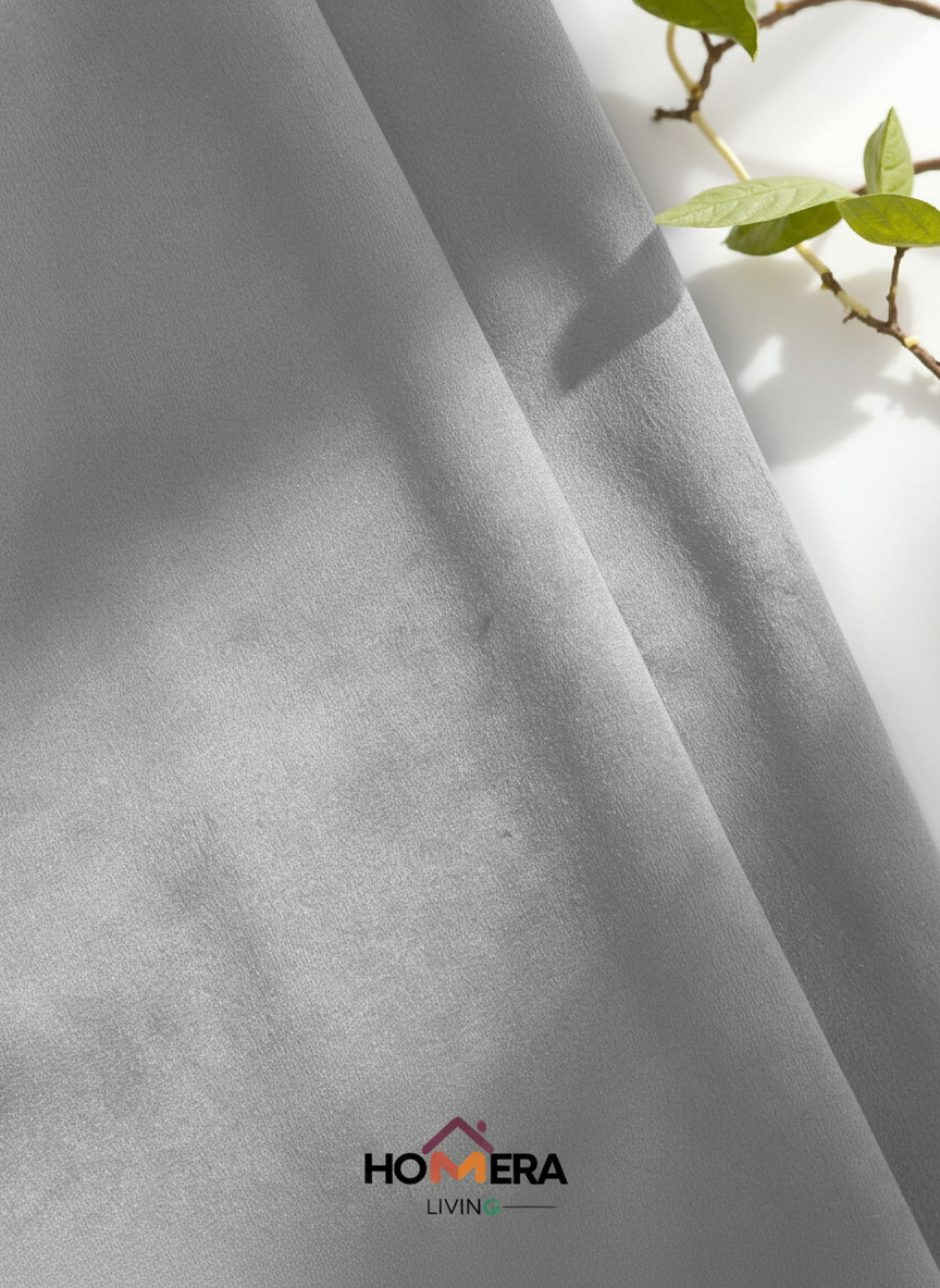 Velora Collection — Premium Heavy-Drape Window Curtains (Grey)