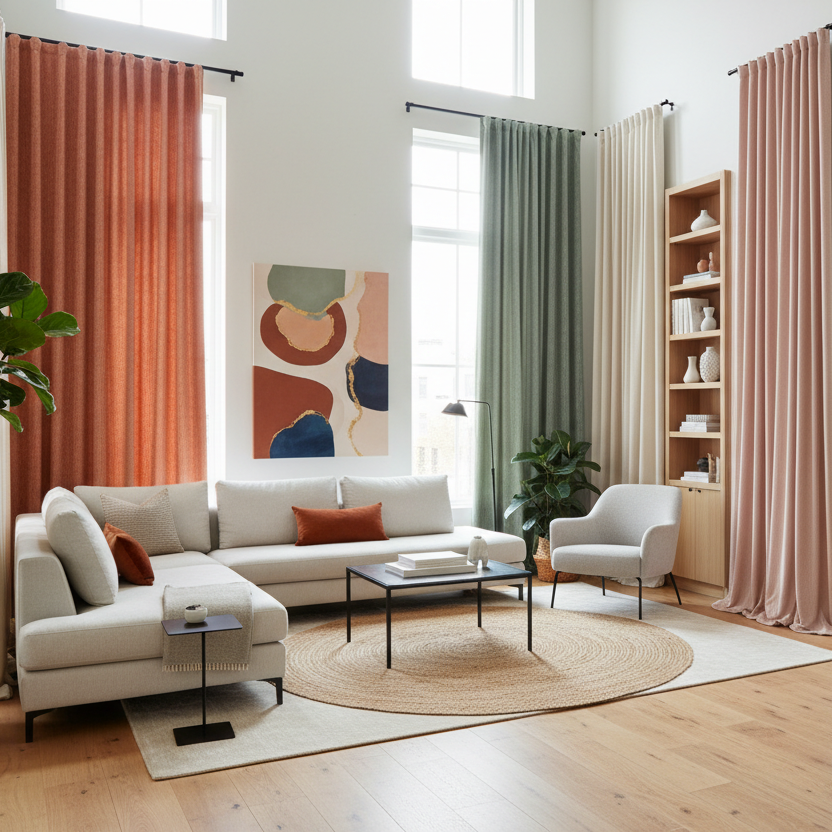 trending colour for curtains 