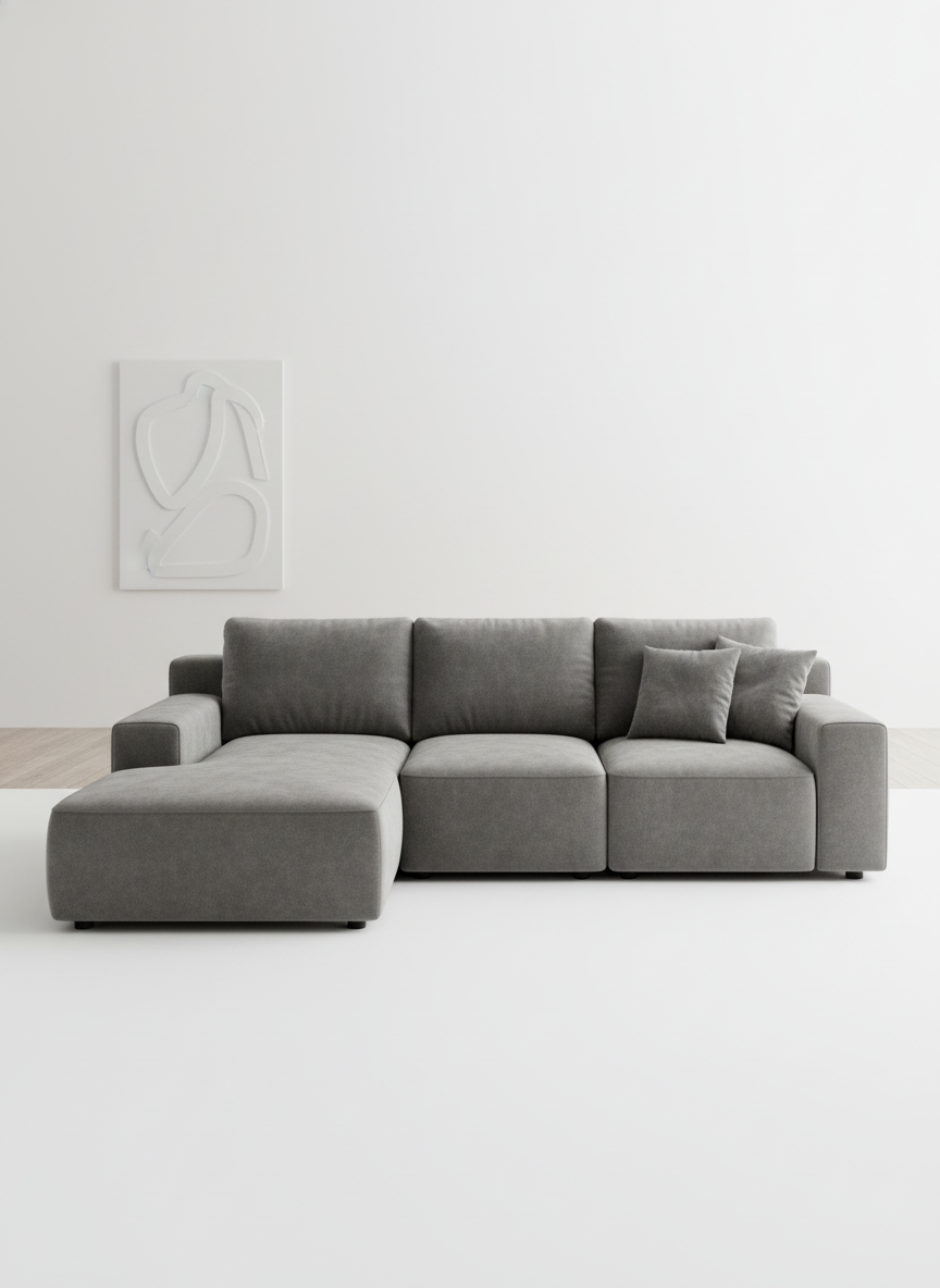 Italian velvet upholstery fabric (Pearl Grey)