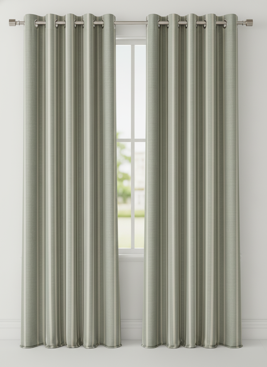 Nordic Line Collection Fabric- Vertical - {Olive grey)