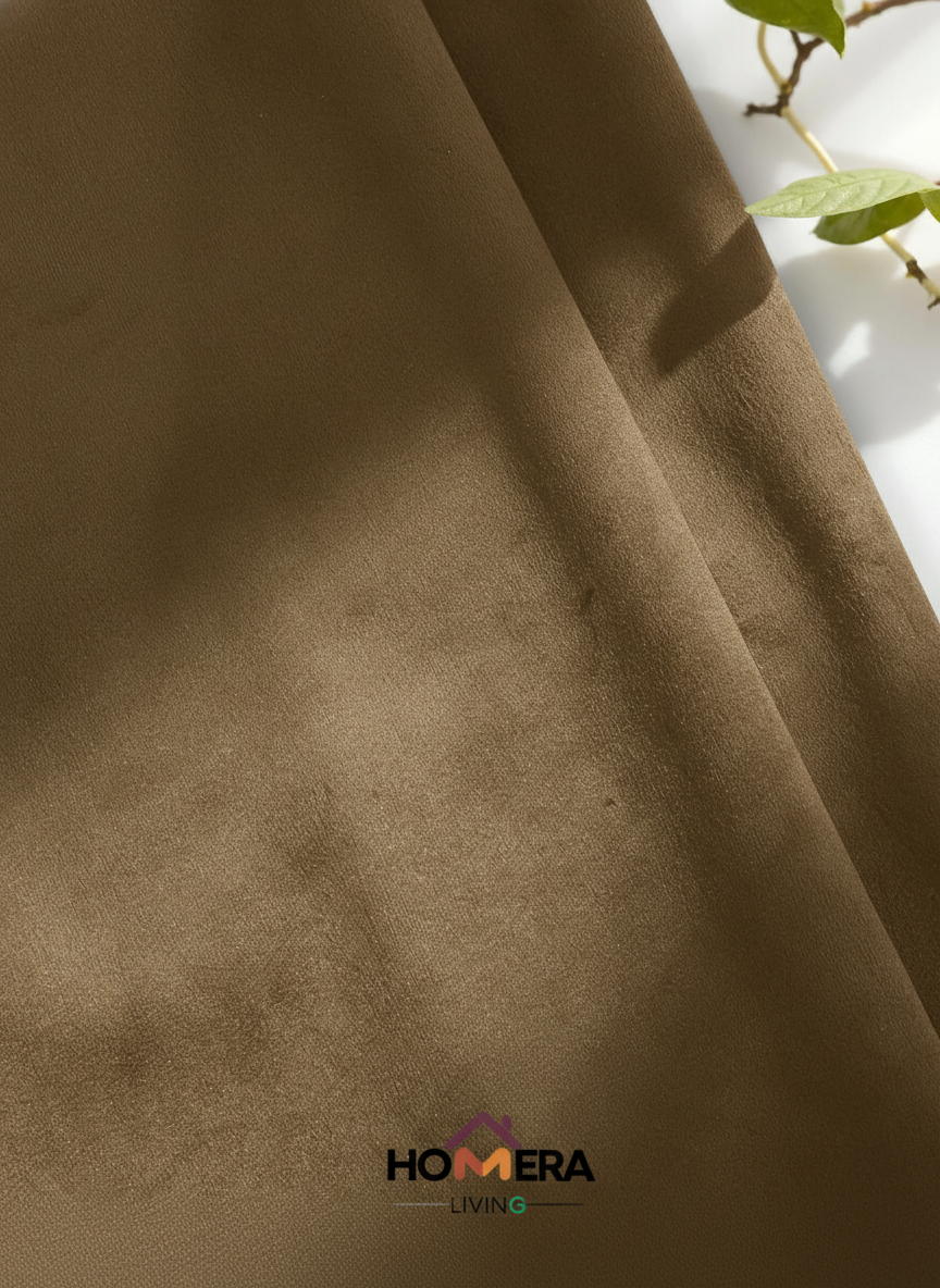 Velora Collection — Premium Heavy-Drape Window Curtains (Pastel brown)