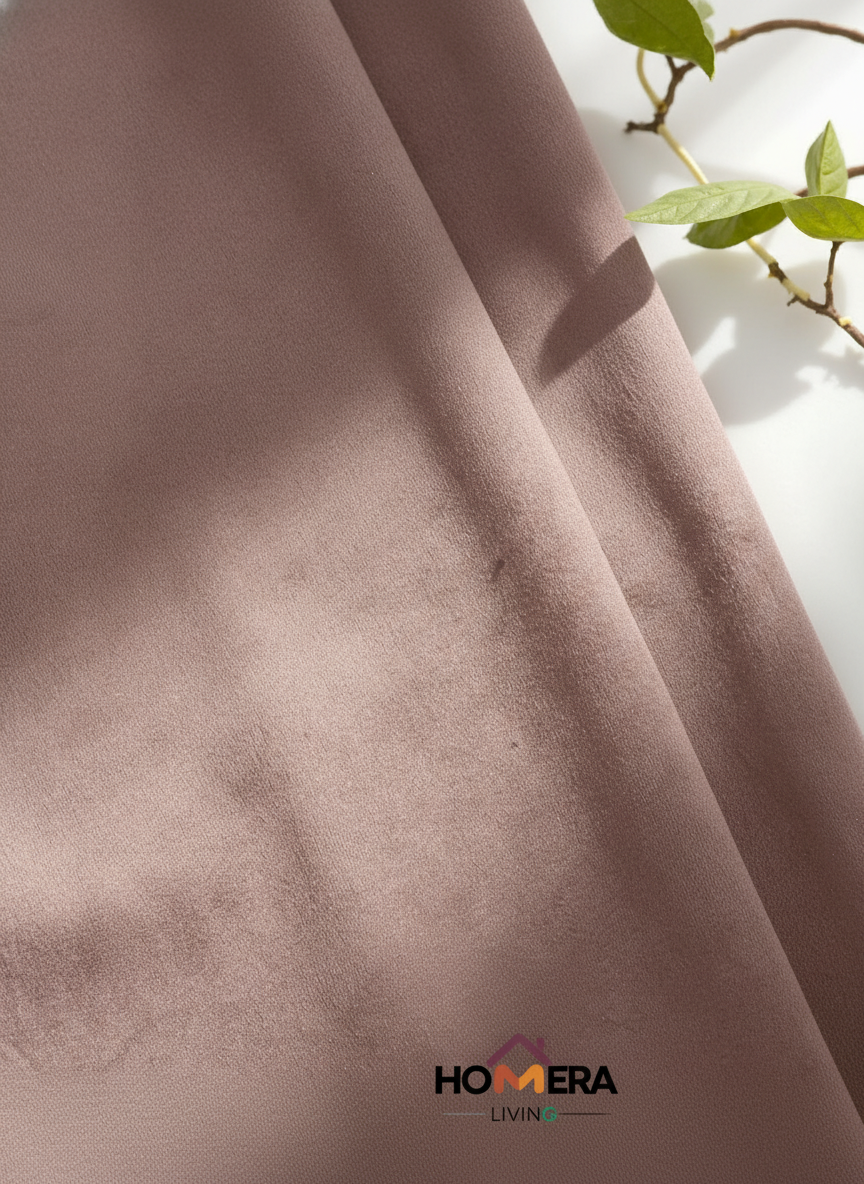 Velora Collection — Premium Heavy-Drape Window Curtains (Rose pink)