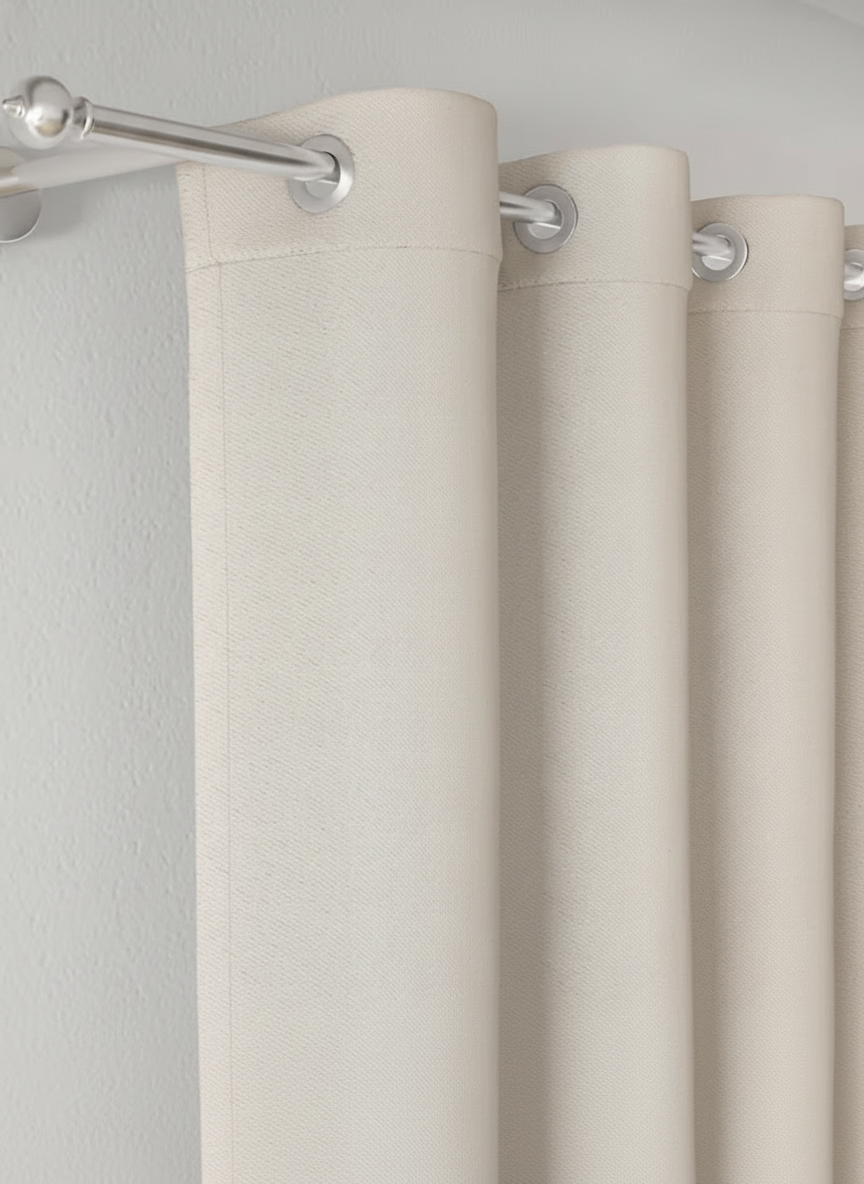 LumiShade Collection Plain Curtains - {cream grey)