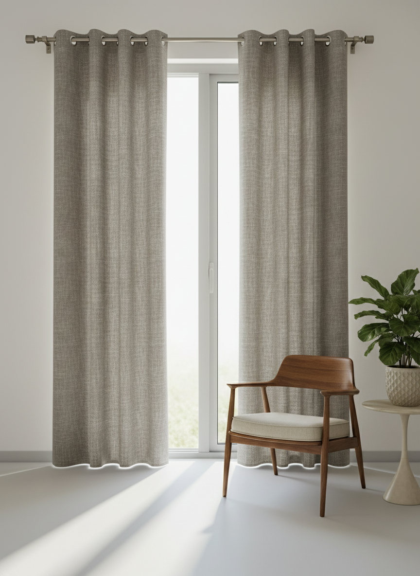 Lunara Collection — Premium Heavy-Drape Window Curtains (Mushroom)