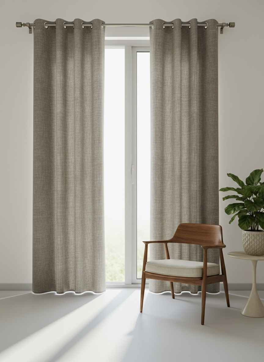 Lunara Collection — Premium Heavy-Drape Window Curtains (Ivory Stone)