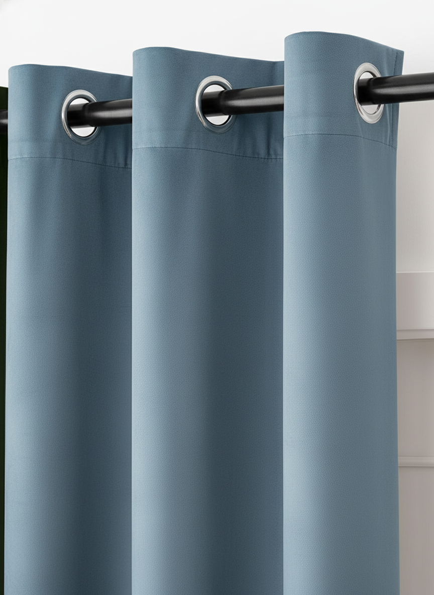 Velora Collection — Premium Heavy-Drape Window Curtains (Blue)