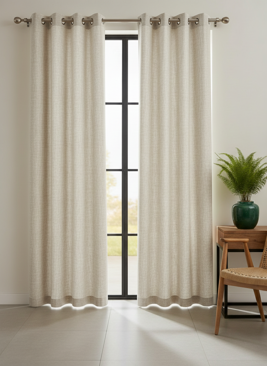 Lunara Collection — Premium Heavy-Drape Window Curtains (Pastel Stone)