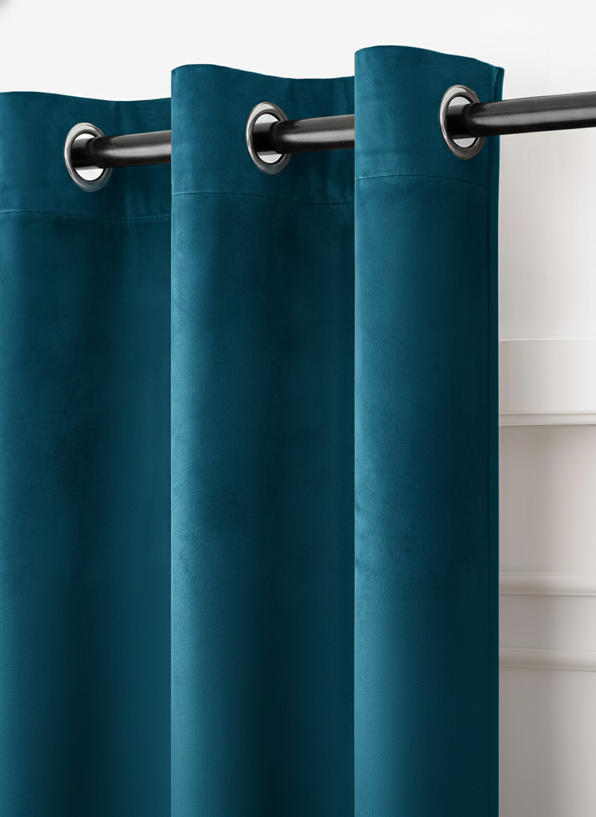 Velora Collection — Premium Heavy-Drape Window Curtains (Royal blue)