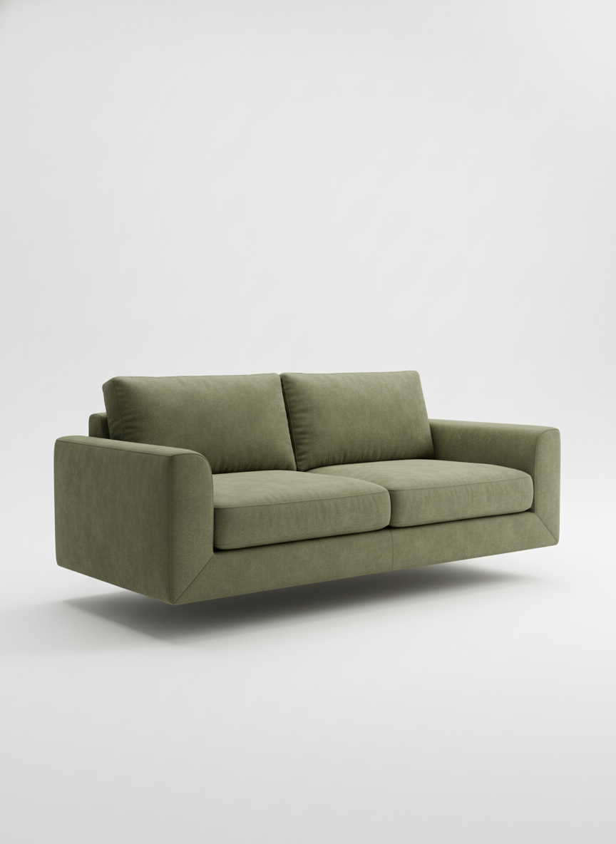 Italian velvet upholstery fabric (Avocado Drab)
