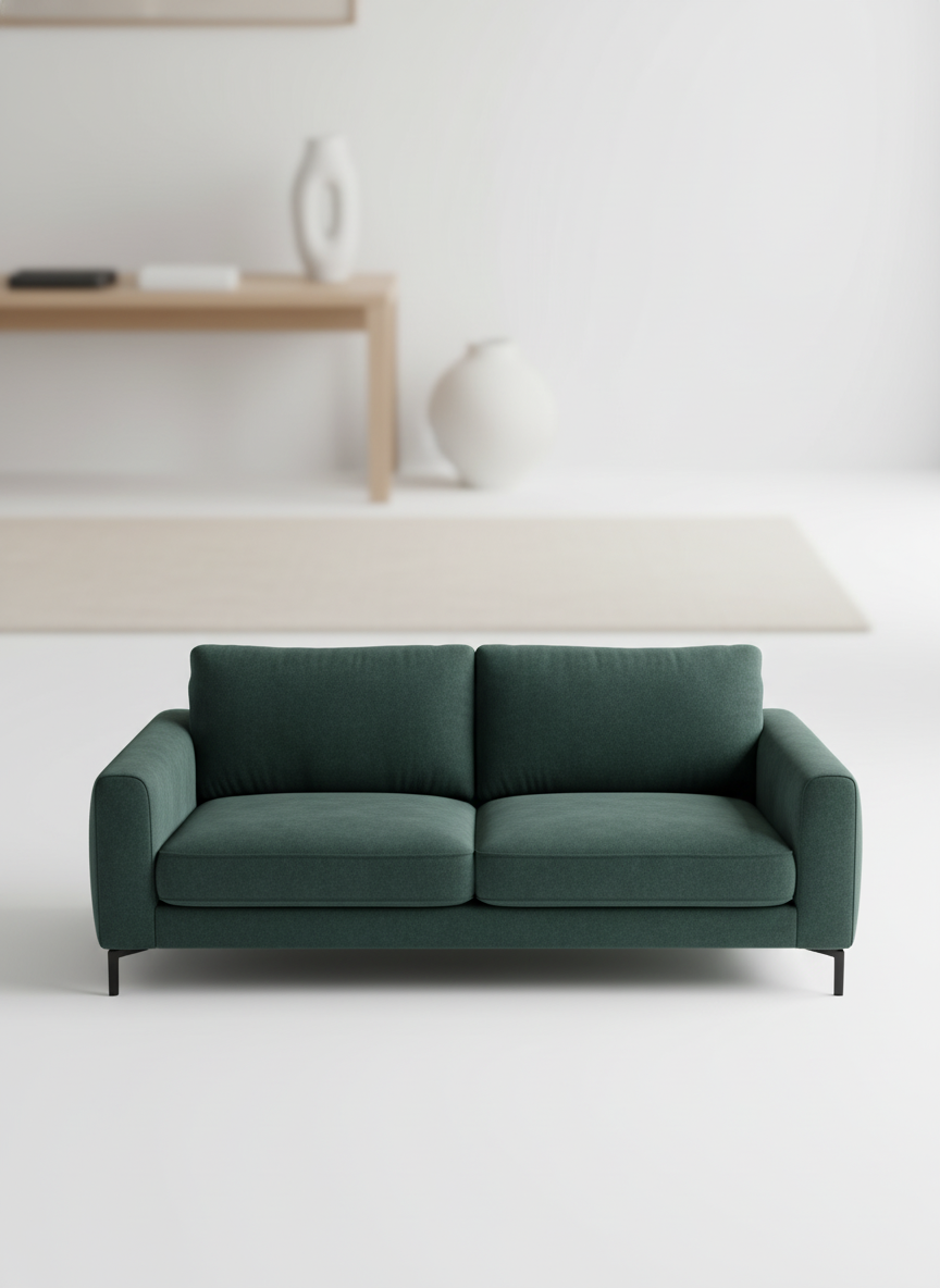 Italian velvet upholstery fabric (Neutral Dark Green)