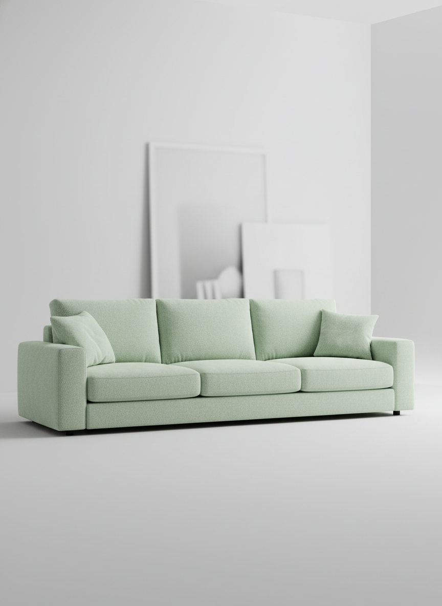Italian velvet upholstery fabric (Shy Green)