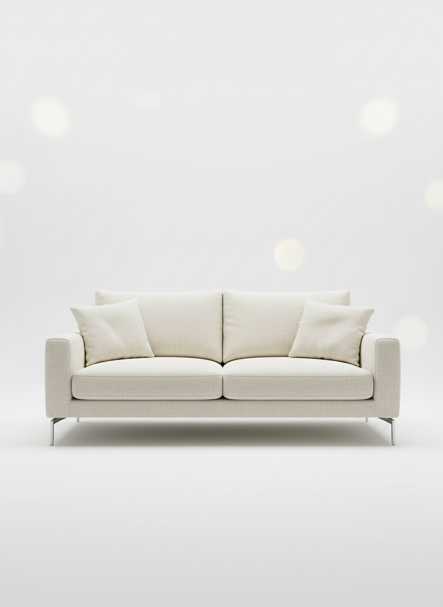 Italian velvet upholstery fabric (Premium White)