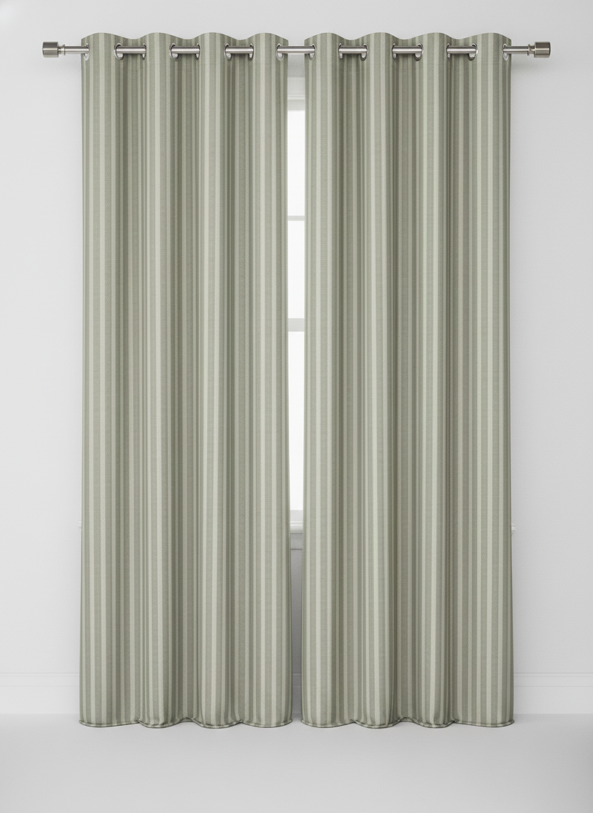Nordic Line Collection Fabric- Vertical - {Olive grey)