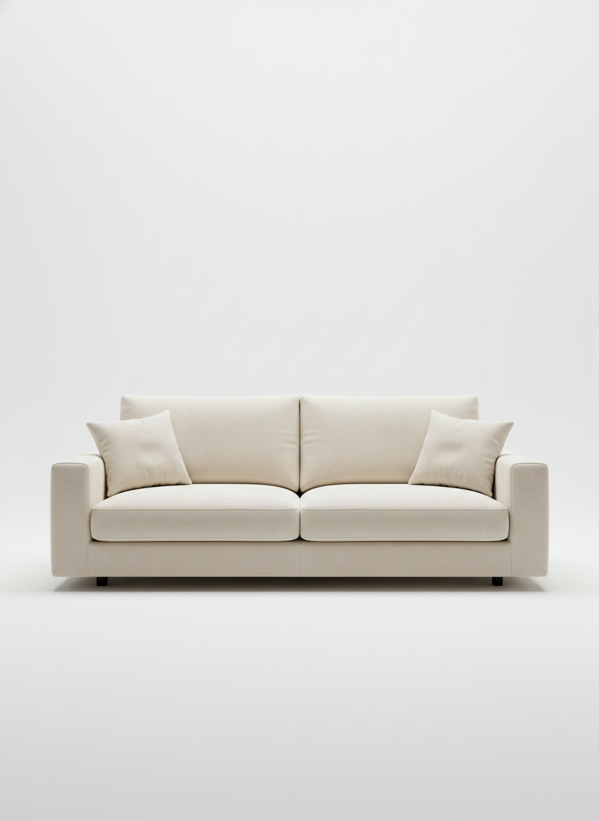 Italian velvet upholstery fabric (Kawaii Cream)